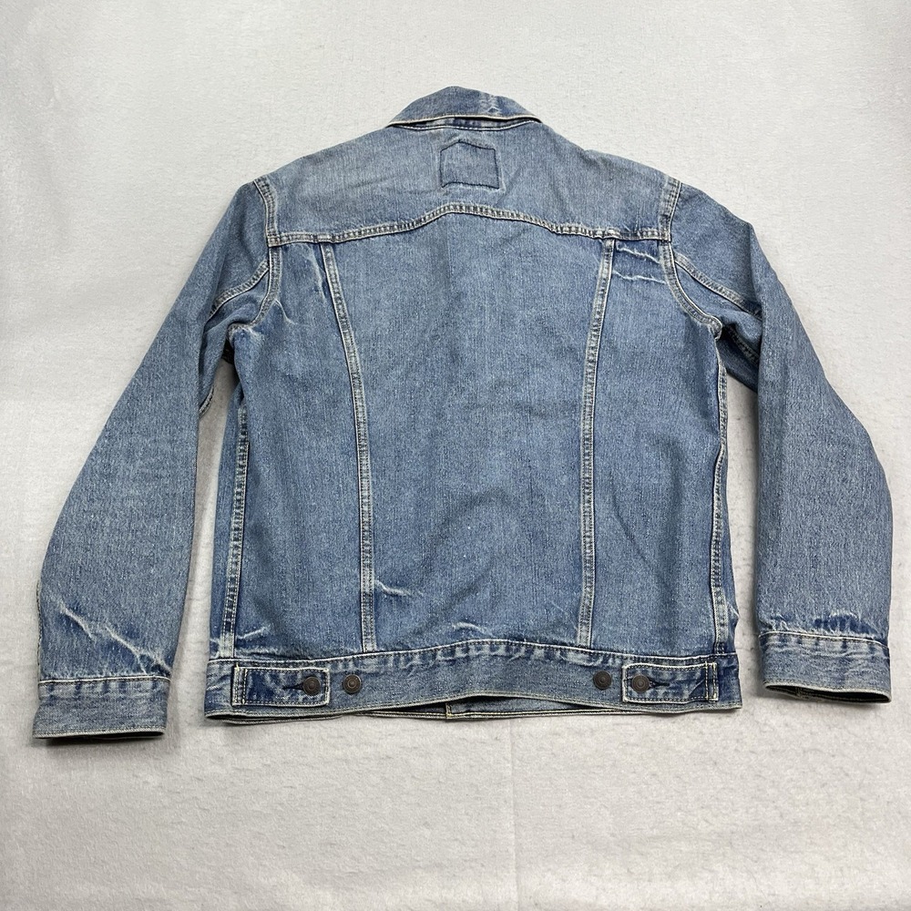 Levis Trucker Jacket Mens Large Blue Denim Type 3 Faded - Picture 6 of 14